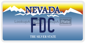 FDC license plate in Nevada