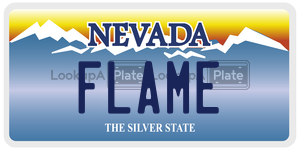 FLAME  license plate in NV