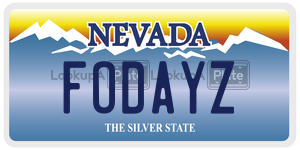 FODAYZ  license plate in NV
