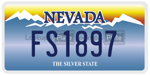 FS1897  license plate in NV