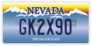 GK2X90  license plate in NV