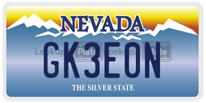 GK3E0N  license plate in NV