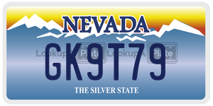 GK9T79  license plate in NV