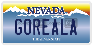 GOREALA  license plate in NV