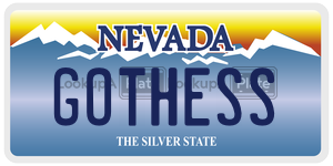 GOTHESS license plate in Nevada