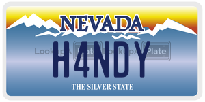 H4NDY license plate in Nevada