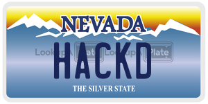 HACKD license plate in Nevada