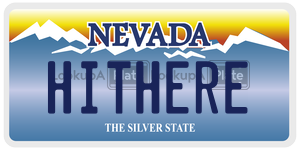 HITHERE  license plate in NV