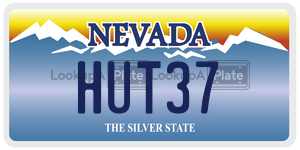 HUT37 license plate in Nevada