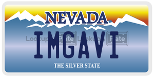 IMGAVI license plate in Nevada
