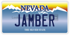 JAMBER license plate in Nevada
