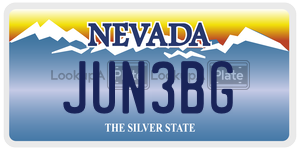 JUN3BG  license plate in NV