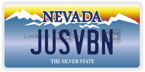 JUSVBN license plate in Nevada