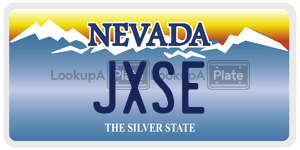 JXSE license plate in Nevada