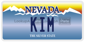 KIM license plate in Nevada
