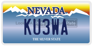 KU3WA  license plate in NV