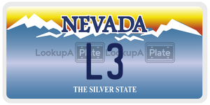 L3  license plate in NV