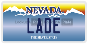 LADE license plate in Nevada