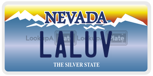 LALUV  license plate in NV