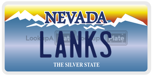 LANKS  license plate in NV