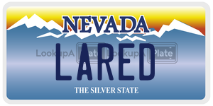 LARED license plate in Nevada