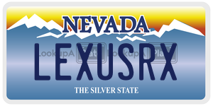 LEXUSRX license plate in Nevada