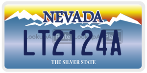 LT2124A license plate in Nevada