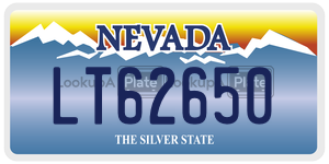 LT62650  license plate in NV