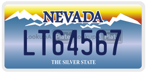 LT64567 license plate in Nevada