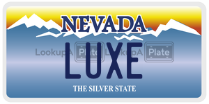 LUXE license plate in Nevada
