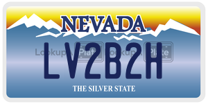 LV2B2H license plate in Nevada