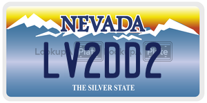 LV2DD2  license plate in NV