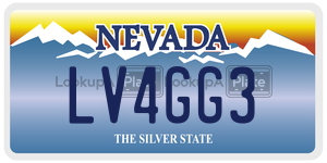 LV4GG3  license plate in NV