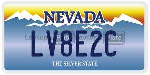 LV8E2C  license plate in NV