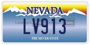 LV913 license plate in Nevada