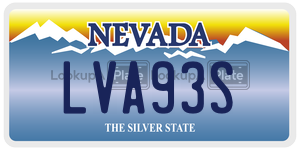 LVA93S  license plate in NV