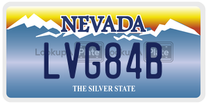 LVG84B  license plate in NV
