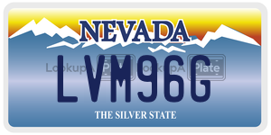 LVM96G  license plate in NV