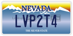 LVP2T4 license plate in Nevada