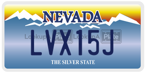 LVX15J license plate in Nevada
