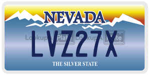LVZ27X  license plate in NV