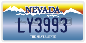 LY3993  license plate in NV
