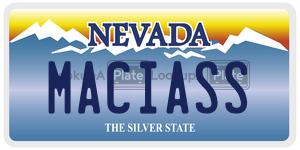 MACIASS  license plate in NV