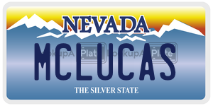 MCLUCAS  license plate in NV