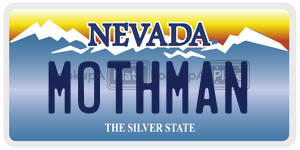 MOTHMAN license plate in Nevada