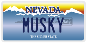 MUSKY  license plate in NV