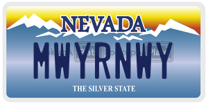 MWYRNWY license plate in Nevada