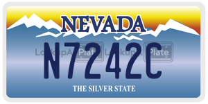 N7242C license plate in Nevada