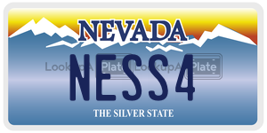 NESS4  license plate in NV
