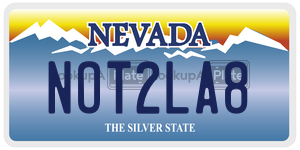 NOT2LA8 license plate in Nevada